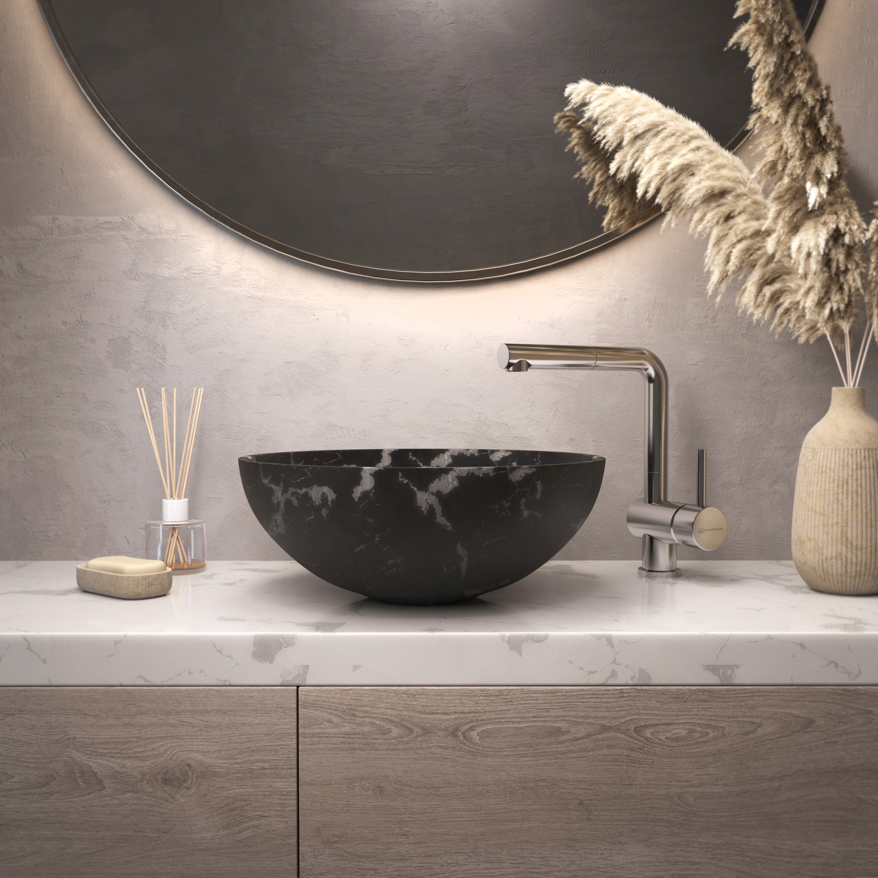 картинка Раковина Omoikiri Hitomi Marble  картинка Раковина Omoikiri Hitomi Marble