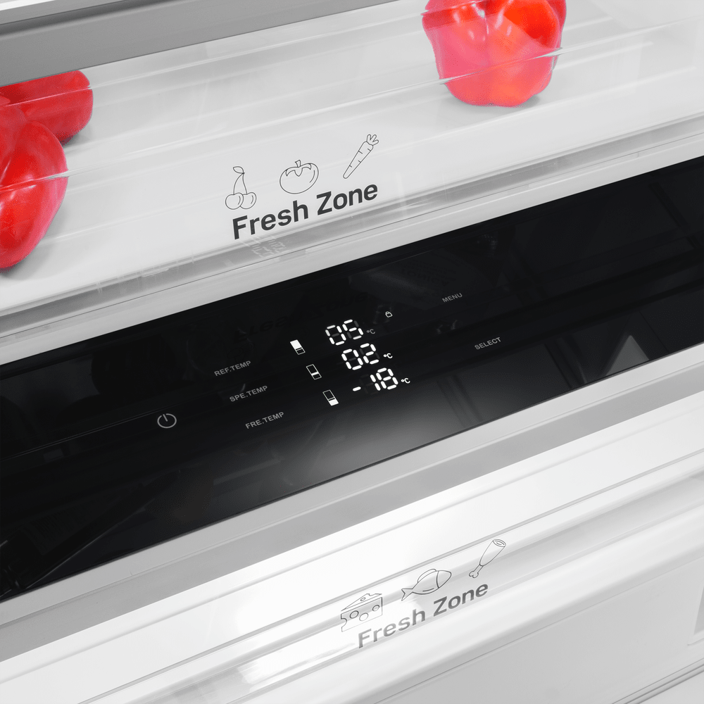 картинка Встраиваемый холодильник Maunfeld MBF212NFW1 Inverter  картинка Встраиваемый холодильник Maunfeld MBF212NFW1 Inverter