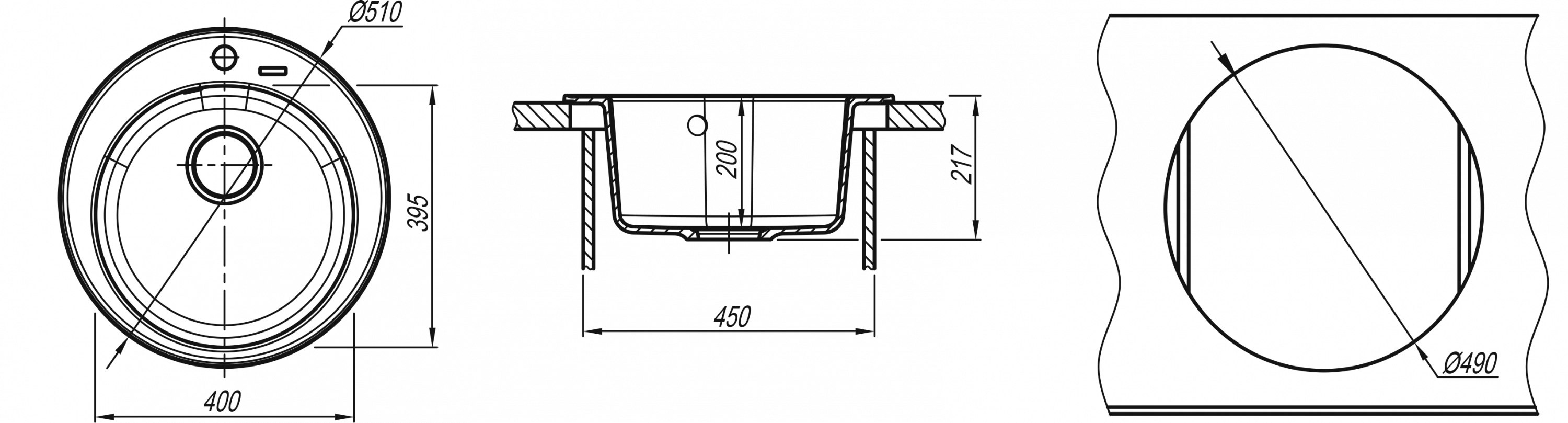 картинка Кухонная мойка Florentina Никосия-510 