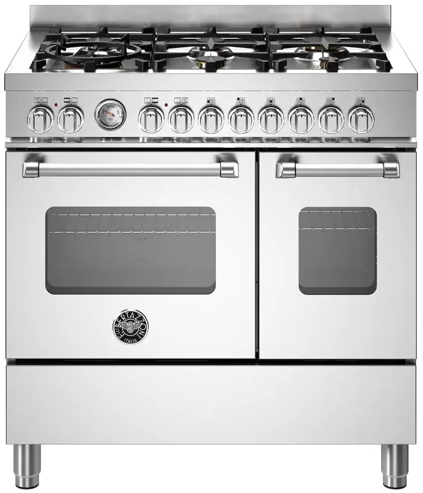 картинка Комбинированная кухонная плита Bertazzoni MAS96L2EXT нержавеющая сталь 