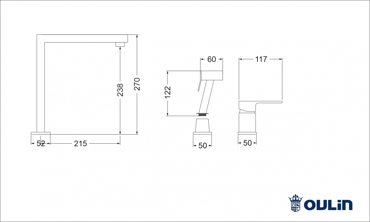 картинка Смеситель Oulin CS-9622K 