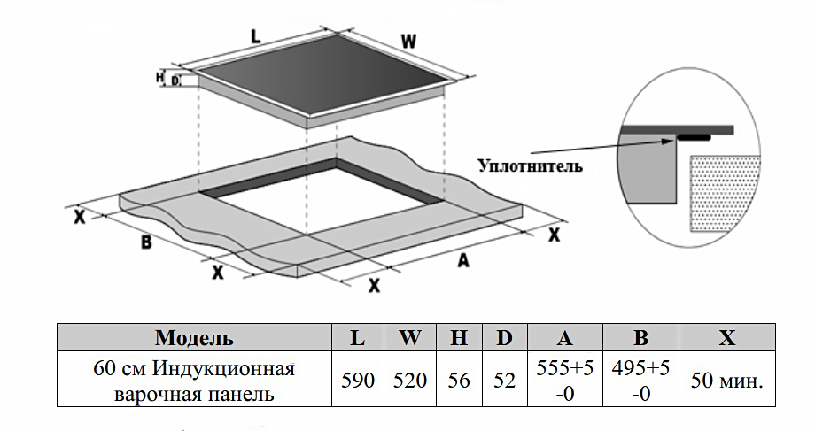 картинка Индукционная варочная панель Weissgauff HI 642 WFZG 
