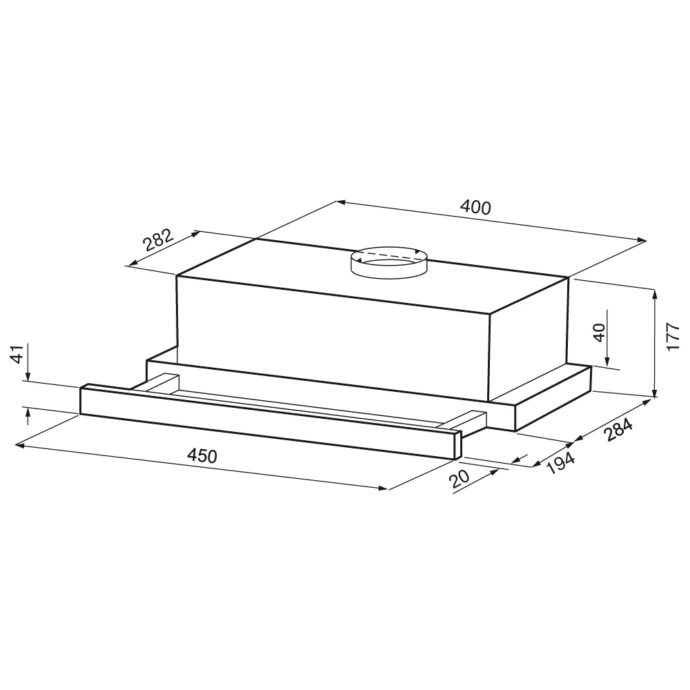 картинка Кухонная вытяжка Krona KAMILLA F 450 inox 