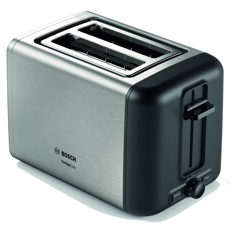 картинка Тостер Bosch TAT3P420 нержавеющая сталь  картинка Тостер Bosch TAT3P420 нержавеющая сталь