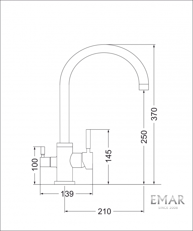 картинка Смеситель Emar ECB - 3007 PVD  картинка Смеситель Emar ECB - 3007 PVD