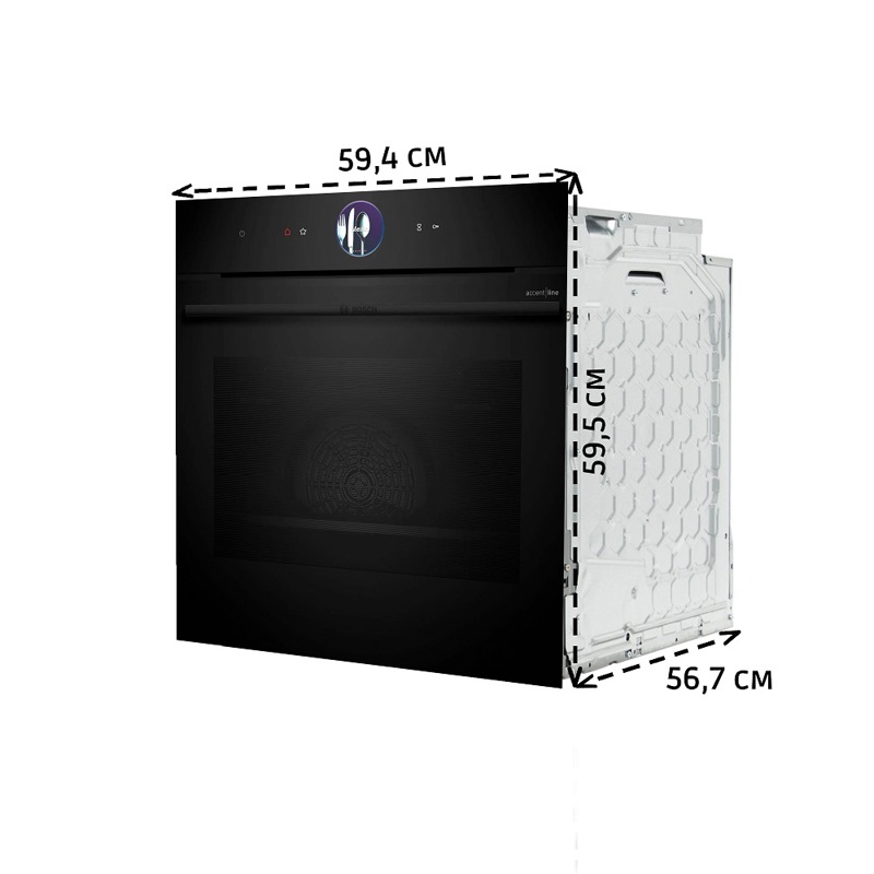 картинка Электрический духовой шкаф Bosch HBG9763B1S черный 