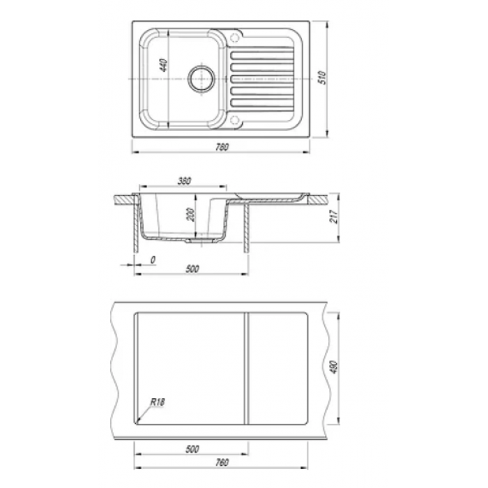 картинка Мойка для кухни Dr. Gans АДЕЛЬ-780 