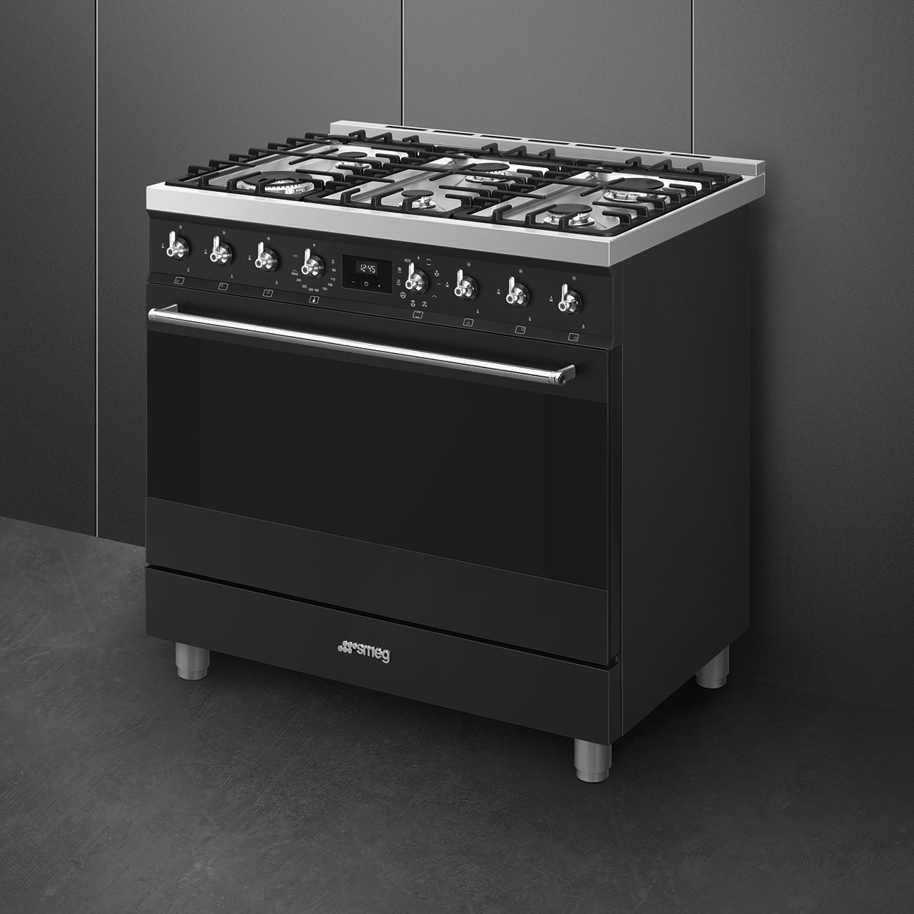 картинка Комбинированная кухонная плита Smeg C9GMMB2  картинка Комбинированная кухонная плита Smeg C9GMMB2