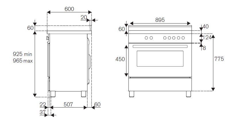 картинка Комбинированная кухонная плита Bertazzoni HER95I1EAVT слоновая кость 