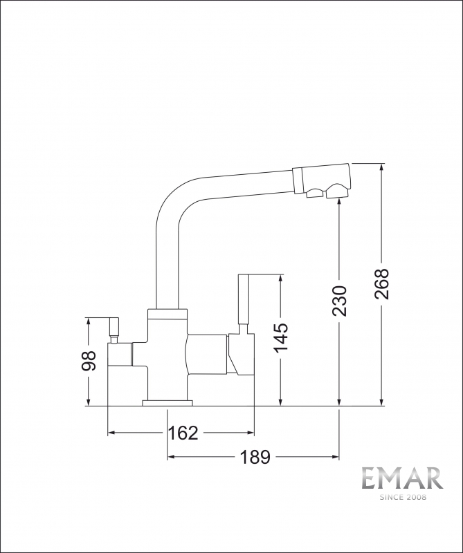 картинка Смеситель Emar ECB-3003 PVD Golden  картинка Смеситель Emar ECB-3003 PVD Golden