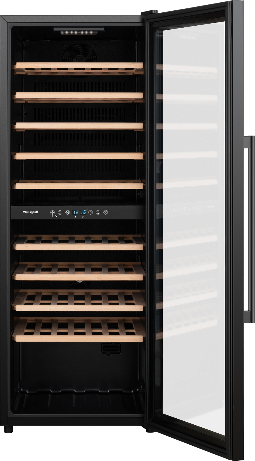картинка Полувстраиваемый винный шкаф Weissgauff WWC-77 DB DualZone 