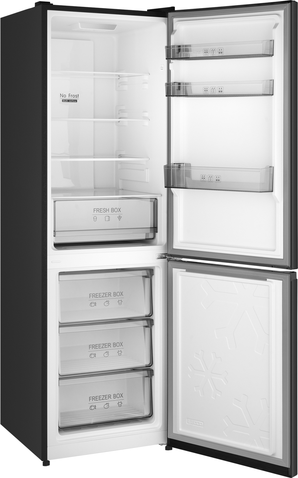 картинка Отдельностоящий холодильник Weissgauff WRK 185 Total NoFrost Inverter Black 