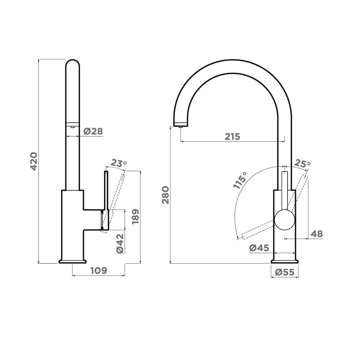картинка Смеситель Omoikiri Okawa 2 Plus светлое золото 