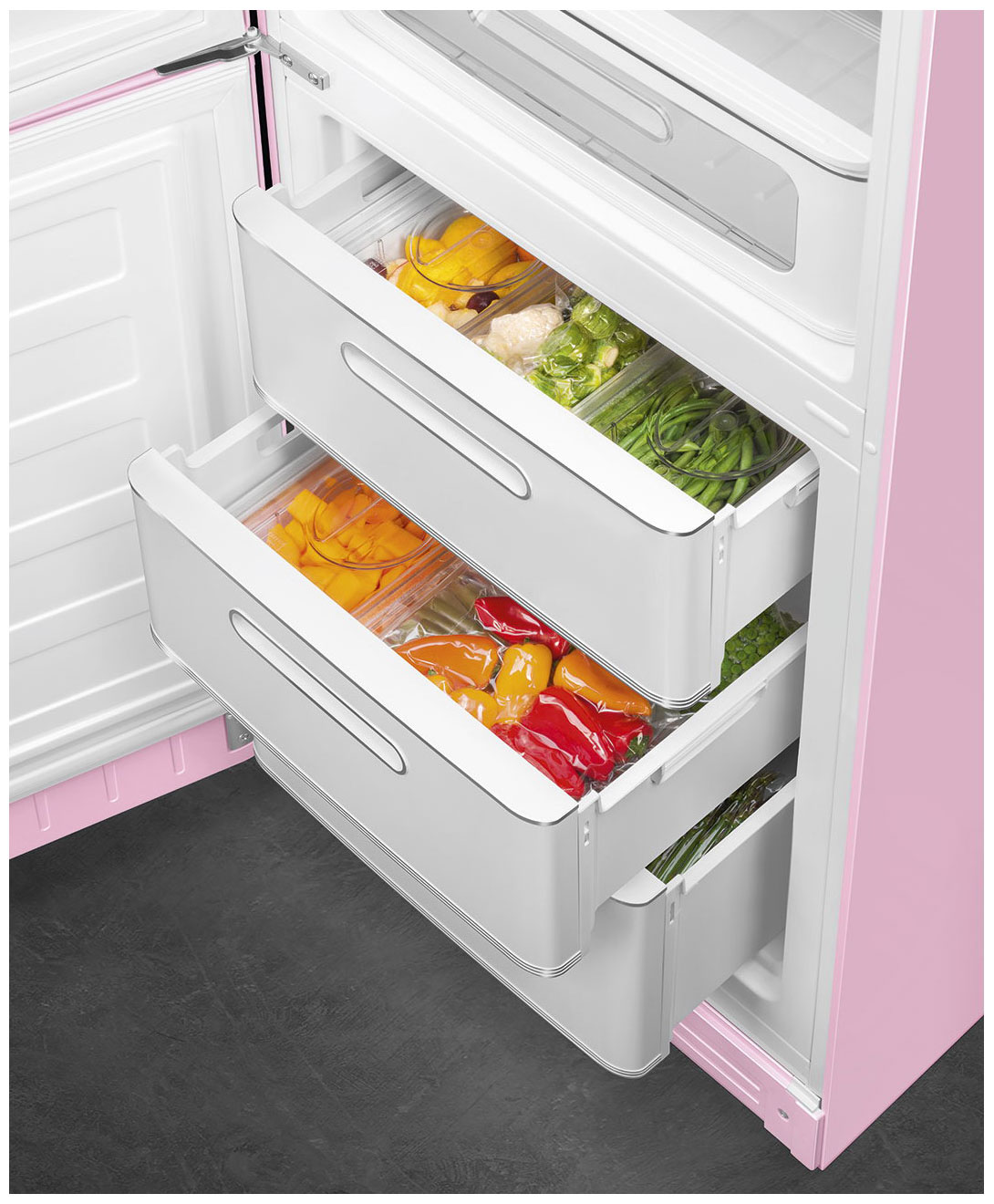 картинка Отдельностоящий холодильник Smeg FAB32LPK5  картинка Отдельностоящий холодильник Smeg FAB32LPK5