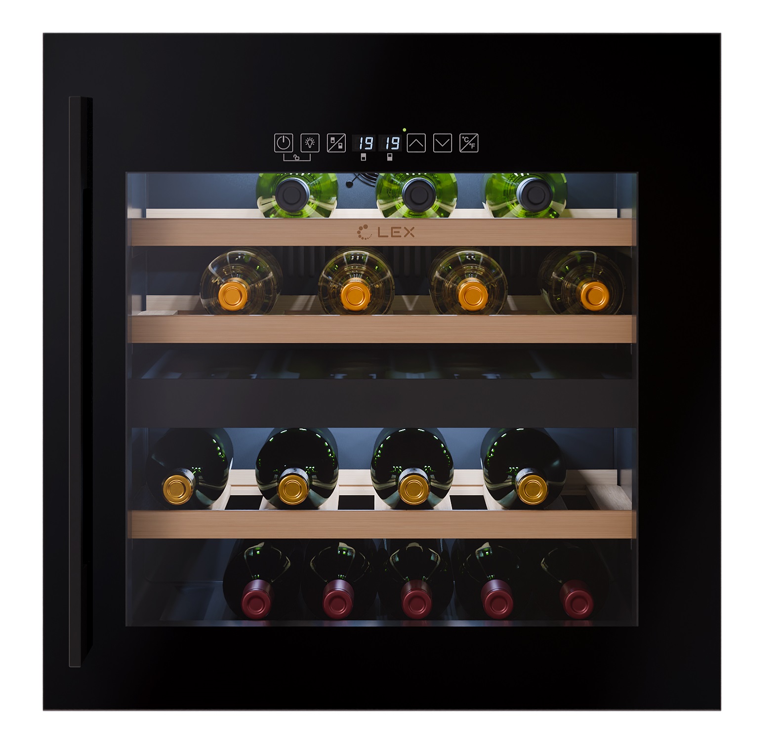 картинка Встраиваемый винный шкаф Lex LWD6036BL dual zone S  картинка Встраиваемый винный шкаф Lex LWD6036BL dual zone S
