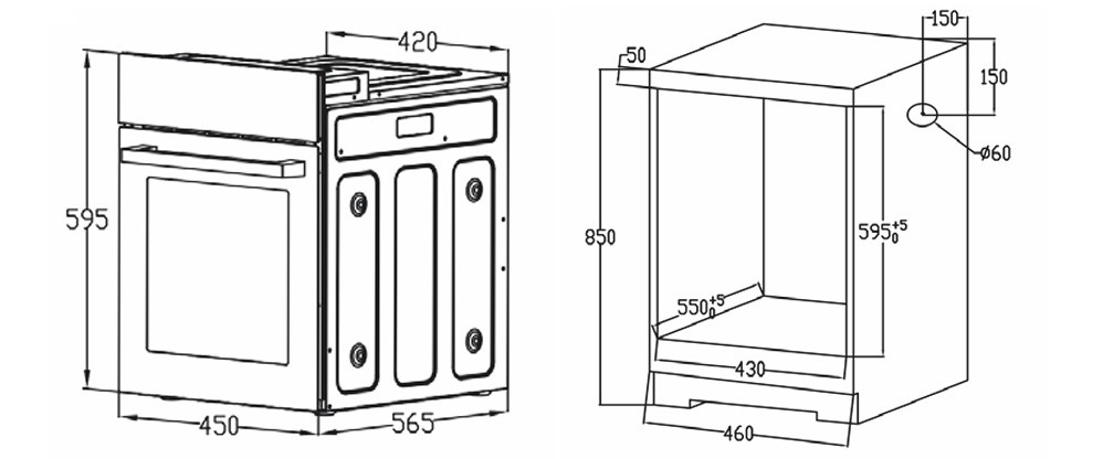 картинка Электрический духовой шкаф Evelux EO 430 PB 