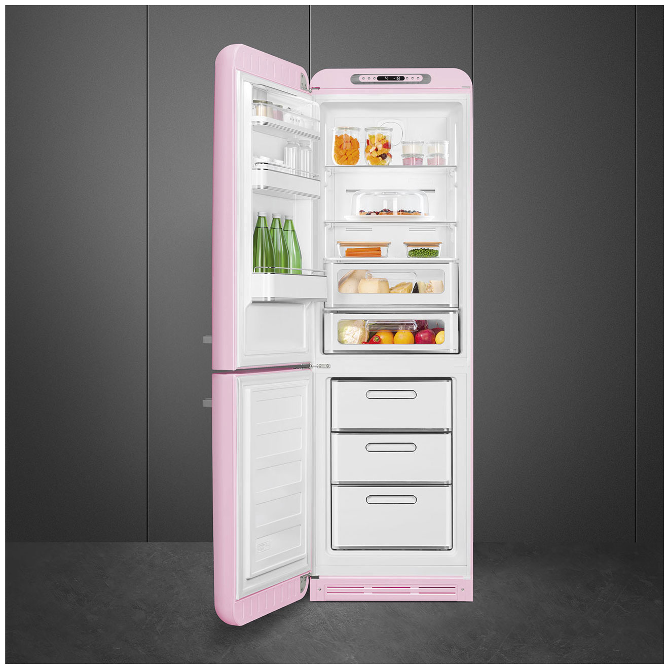 картинка Отдельностоящий холодильник Smeg FAB32LPK5  картинка Отдельностоящий холодильник Smeg FAB32LPK5