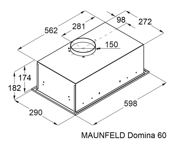 картинка Кухонная вытяжка Maunfeld DOMINA 60 WHITE  картинка Кухонная вытяжка Maunfeld DOMINA 60 WHITE