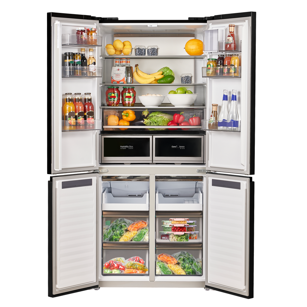 картинка Полувстраиваемый холодильник Maunfeld MFF190NFDB черный 