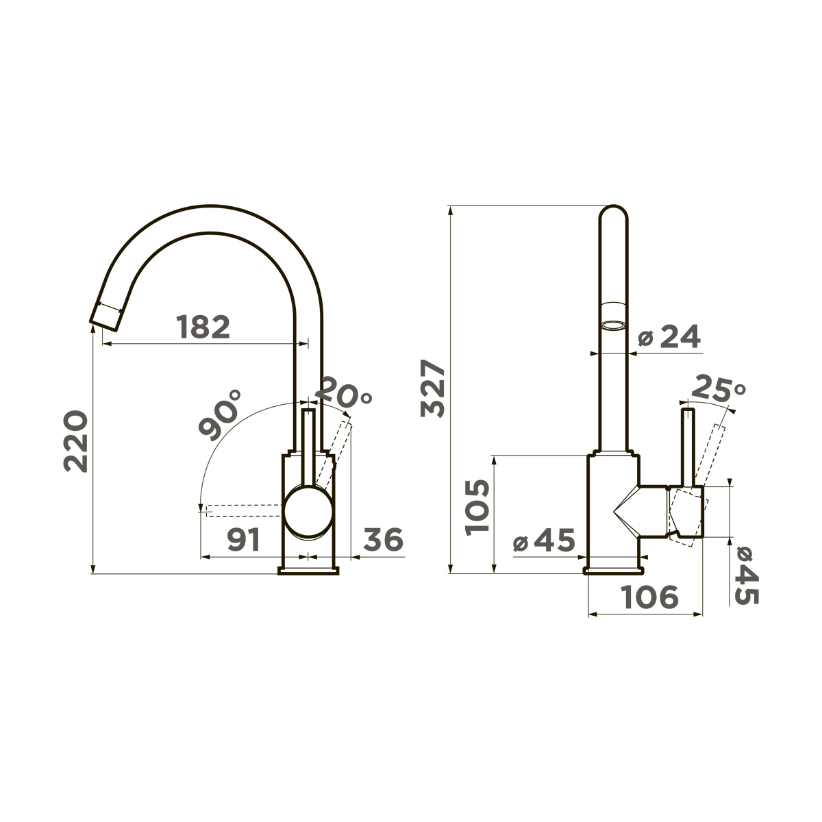 картинка Смеситель Omoikiri SHINAGAWA 