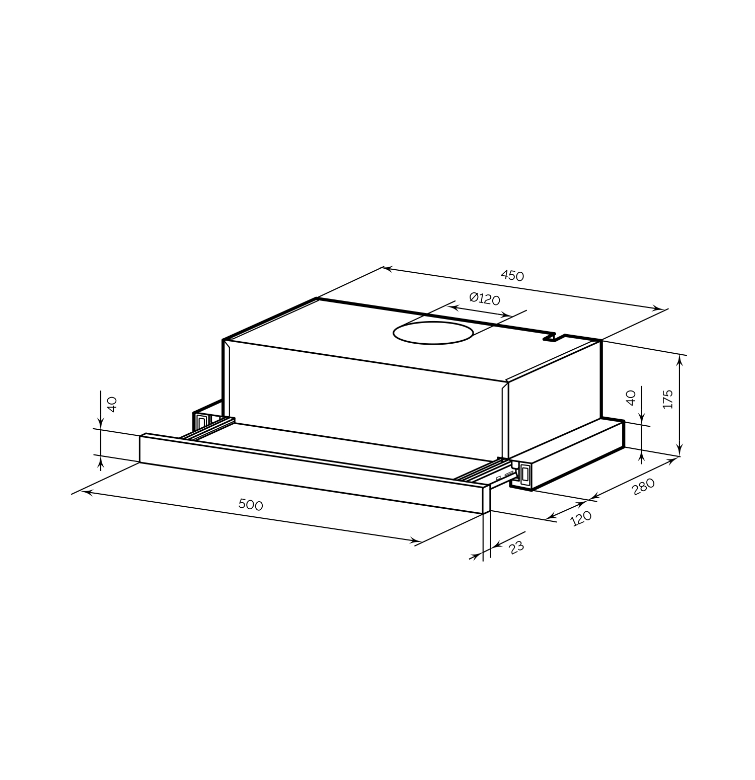 картинка Кухонная вытяжка Lex HONVER G 500 BLACK 