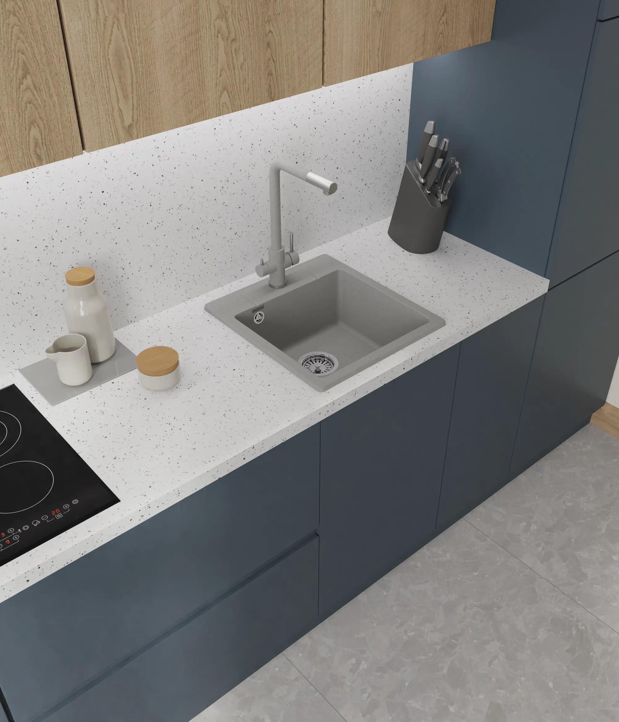 картинка Кухонная мойка Granfest GF-URBAN 245  картинка Кухонная мойка Granfest GF-URBAN 245