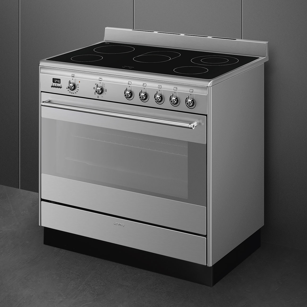 картинка Электрическая кухонная плита Smeg SUK91CMX9  картинка Электрическая кухонная плита Smeg SUK91CMX9