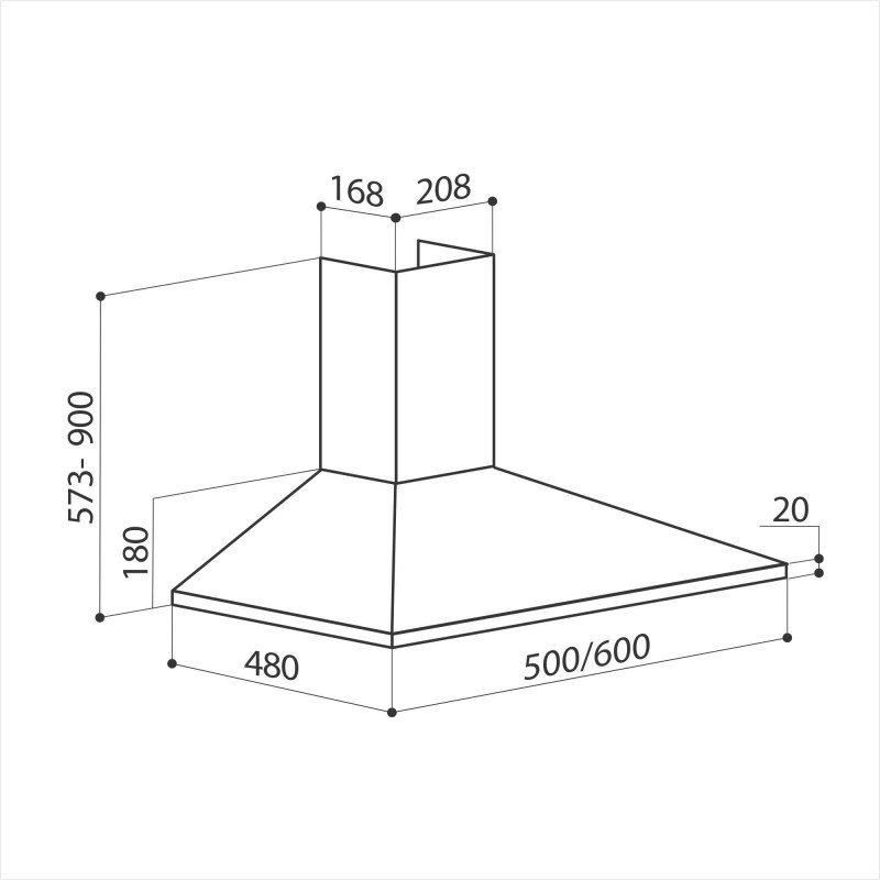 картинка Кухонная вытяжка Lex BASIC 600 BLACK  картинка Кухонная вытяжка Lex BASIC 600 BLACK