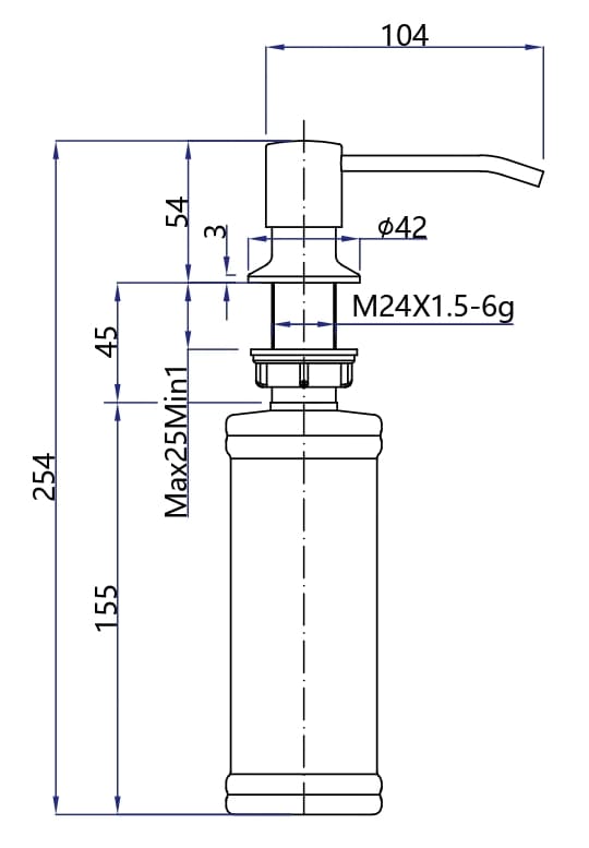картинка Дозатор для мыла Granfest GF-Z-5001 