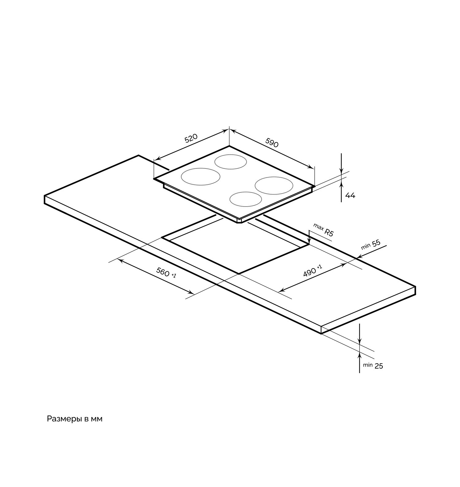 картинка Электрическая варочная панель MILLEN MEH 602 BL 