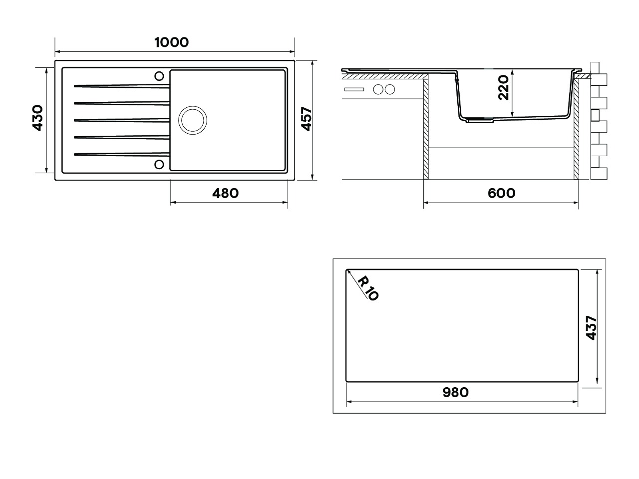 картинка Мойка Longran CLASSIC CLS914.457 
