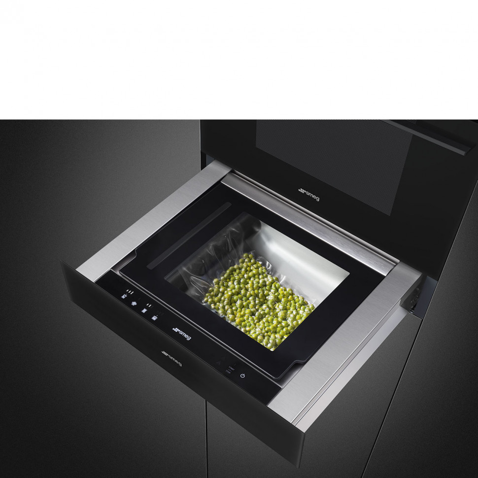 картинка Ящик для вакуумирования Smeg CPV115B3 чёрное стекло  картинка Ящик для вакуумирования Smeg CPV115B3 чёрное стекло