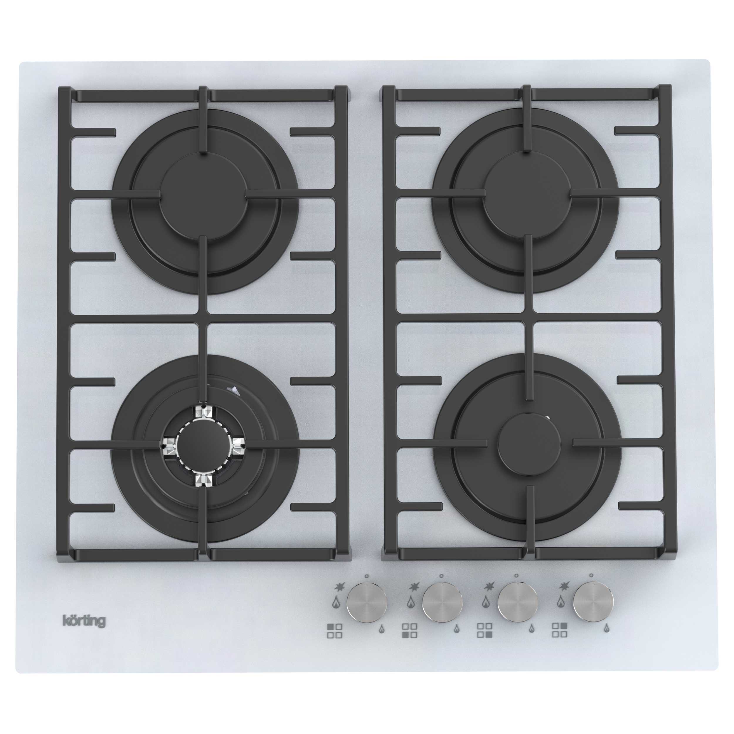 картинка Газовая варочная панель Korting HGG 6825 CTW белая 