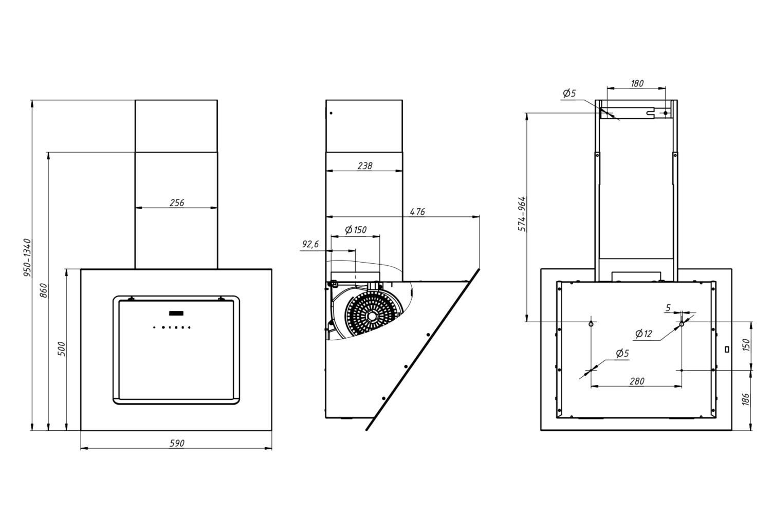 картинка Кухонная вытяжка Franke MELODY 60 BG 