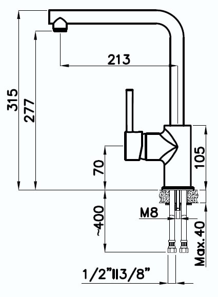 картинка Смеситель Rivelato Vico 9021601 