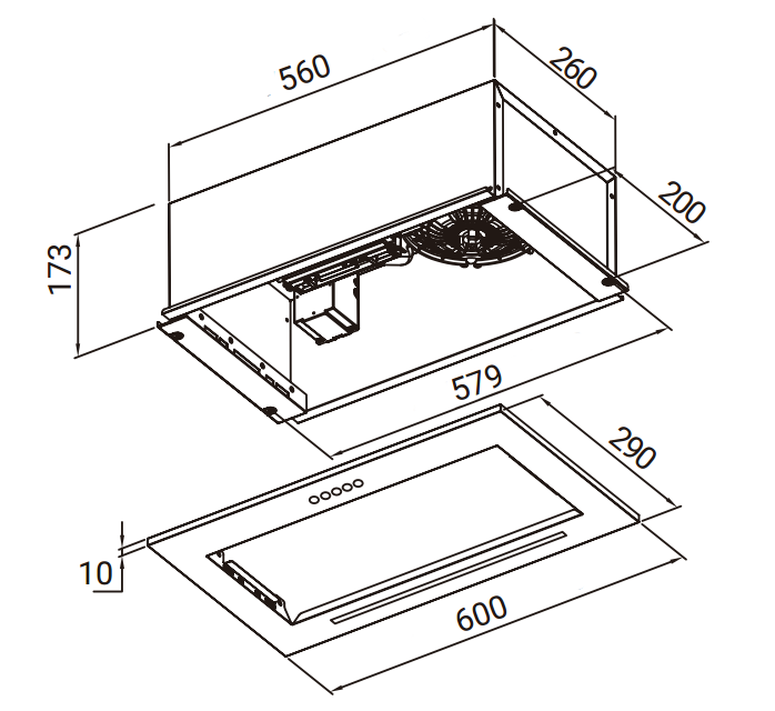 картинка Кухонная вытяжка Weissgauff Integra 850 PB BL 
