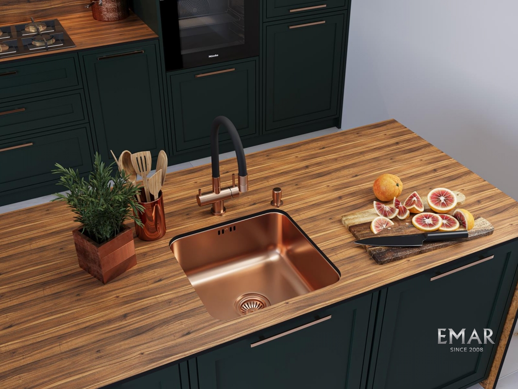 картинка Мойка для кухни Emar EMB-127А PVD Nano Coppery  картинка Мойка для кухни Emar EMB-127А PVD Nano Coppery