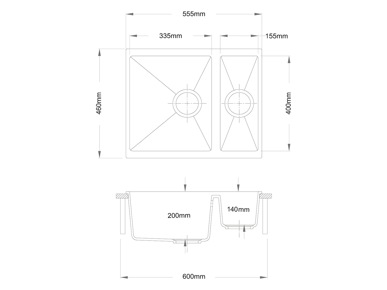 картинка Мойка Longran ENIGMA ENG555.460 15  картинка Мойка Longran ENIGMA ENG555.460 15