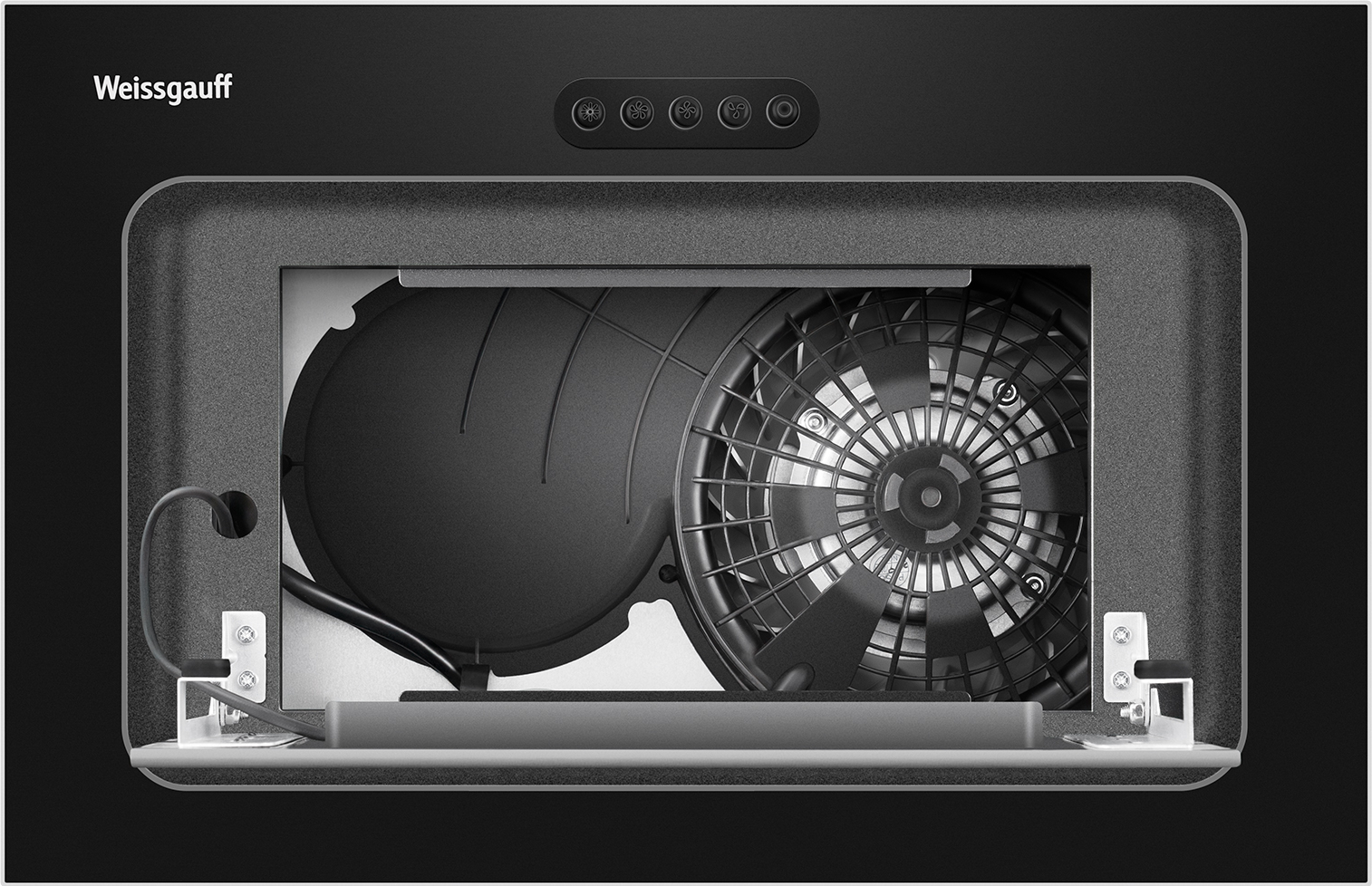 картинка Кухонная вытяжка Weissgauff Aura 456 PB Black Glass 