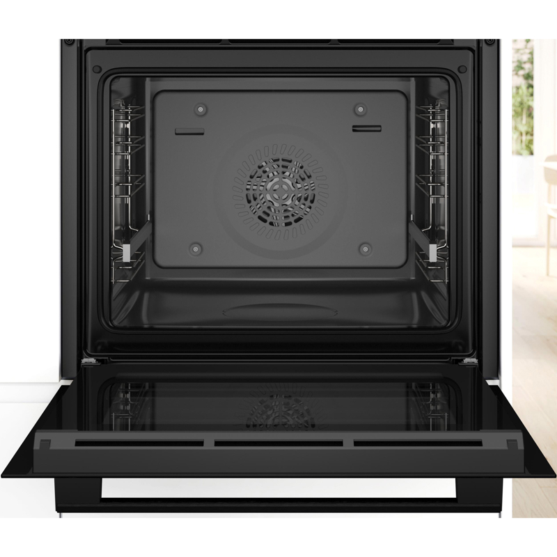 картинка Электрический духовой шкаф с паром Bosch HBG536EB3 черный  