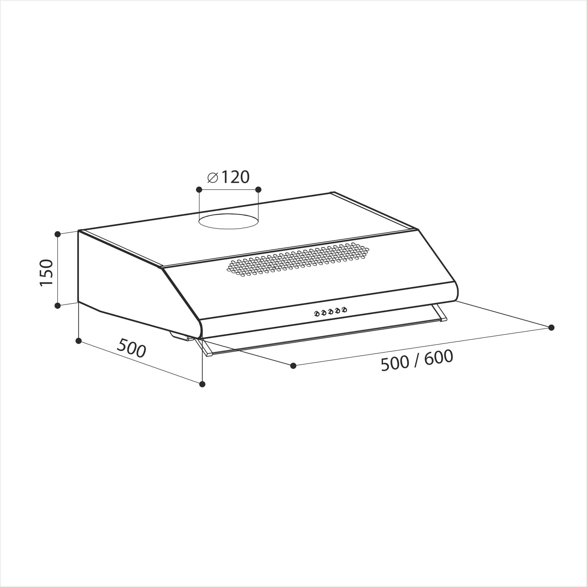 картинка Кухонная вытяжка Lex SIMPLE 600 INOX нержавеющая сталь 