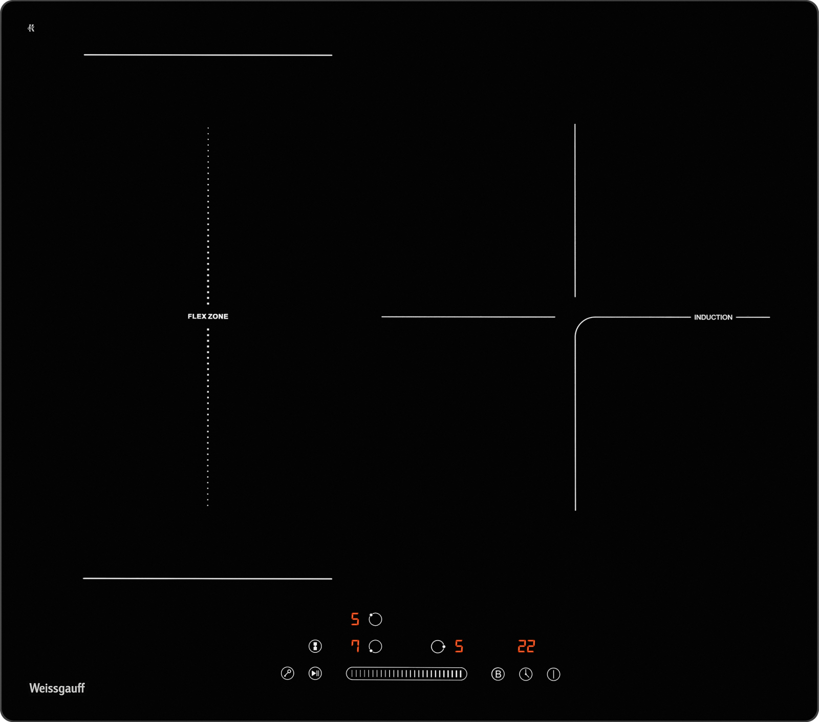 картинка Индукционная варочная панель Weissgauff HI 630 BFZG 