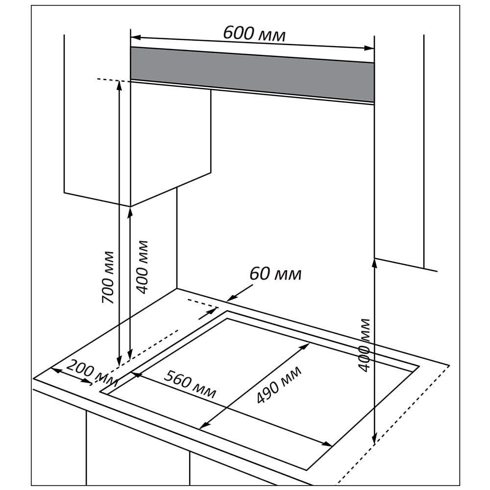 картинка Газовая варочная панель NordFrost HS 6040 B 
