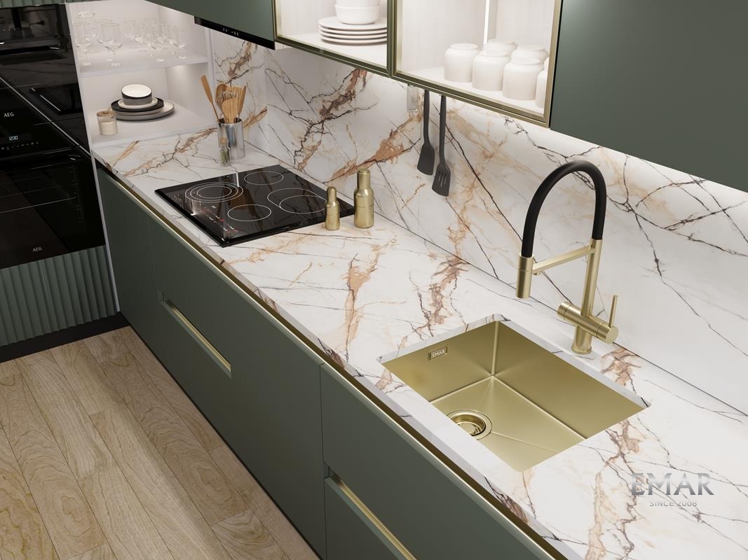 картинка Кухонная мойка Emar EMB-540(UN) PVD Matt Golden 