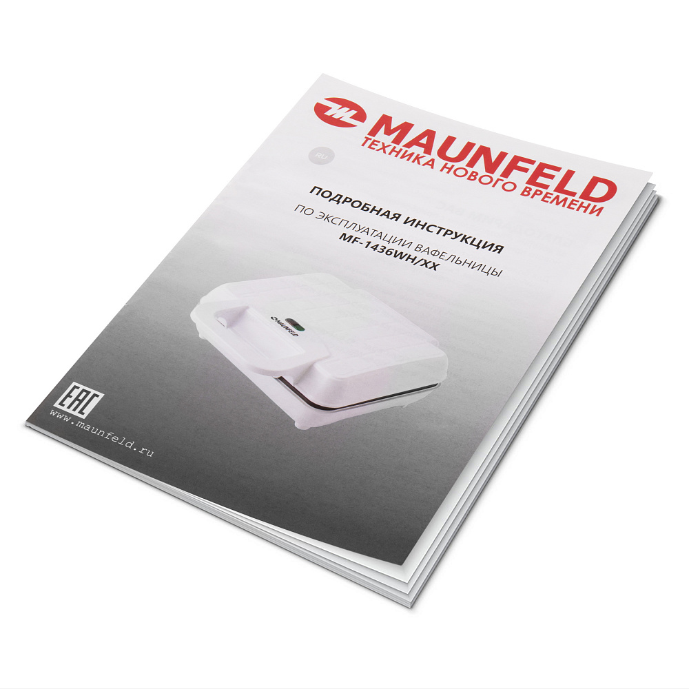 картинка Вафельница Maunfeld MF-1436WH  картинка Вафельница Maunfeld MF-1436WH
