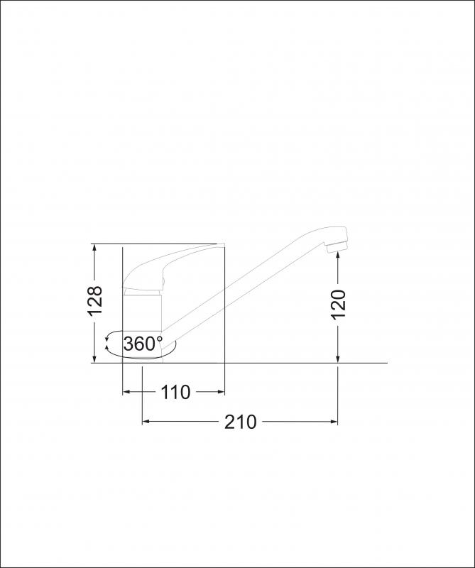 картинка Смеситель Emar Quartz ЕС - 3009 