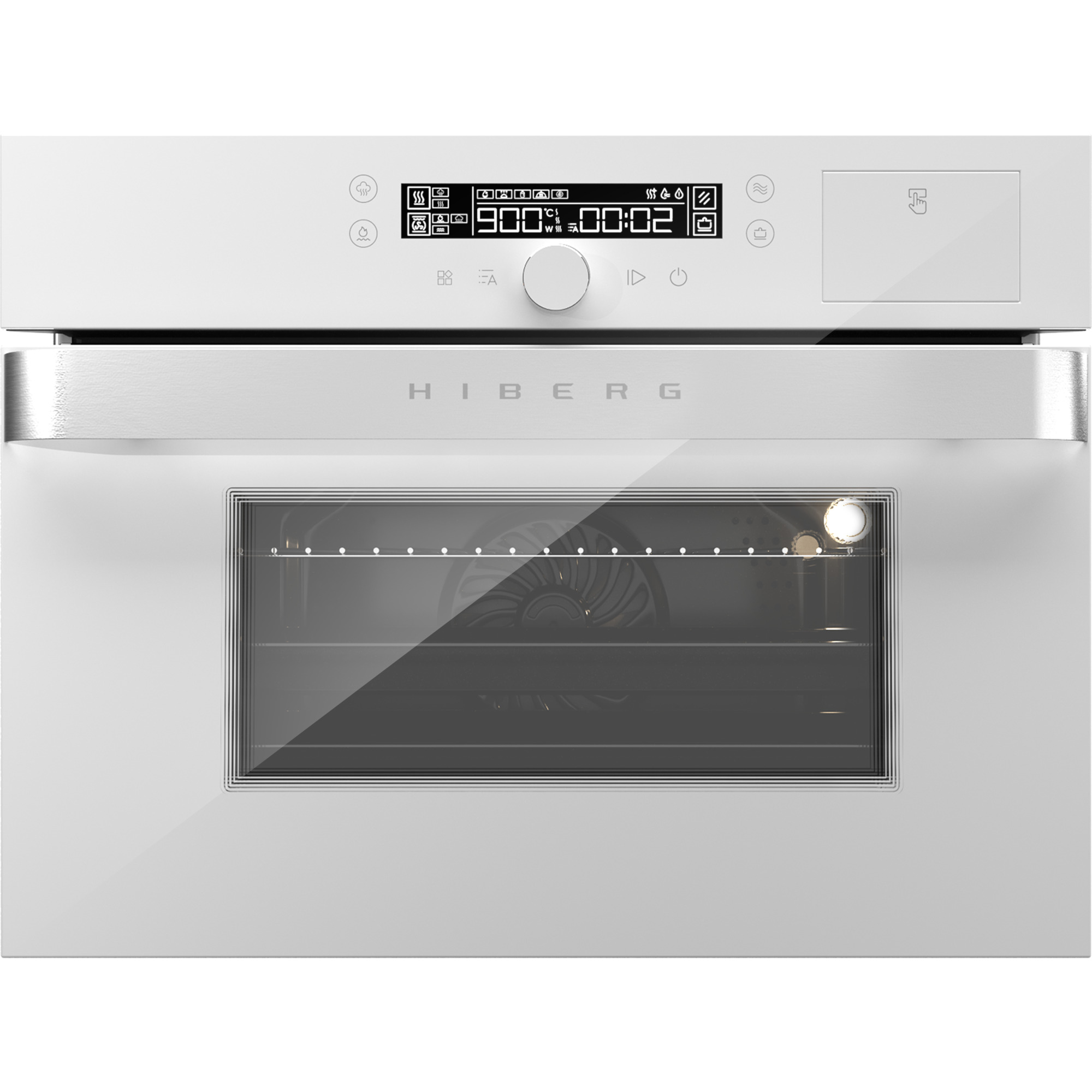 картинка Электрический духовой шкаф с функцией пароварки и СВЧ Hiberg MS-VM 5115 W SMART  картинка Электрический духовой шкаф с функцией пароварки и СВЧ Hiberg MS-VM 5115 W SMART