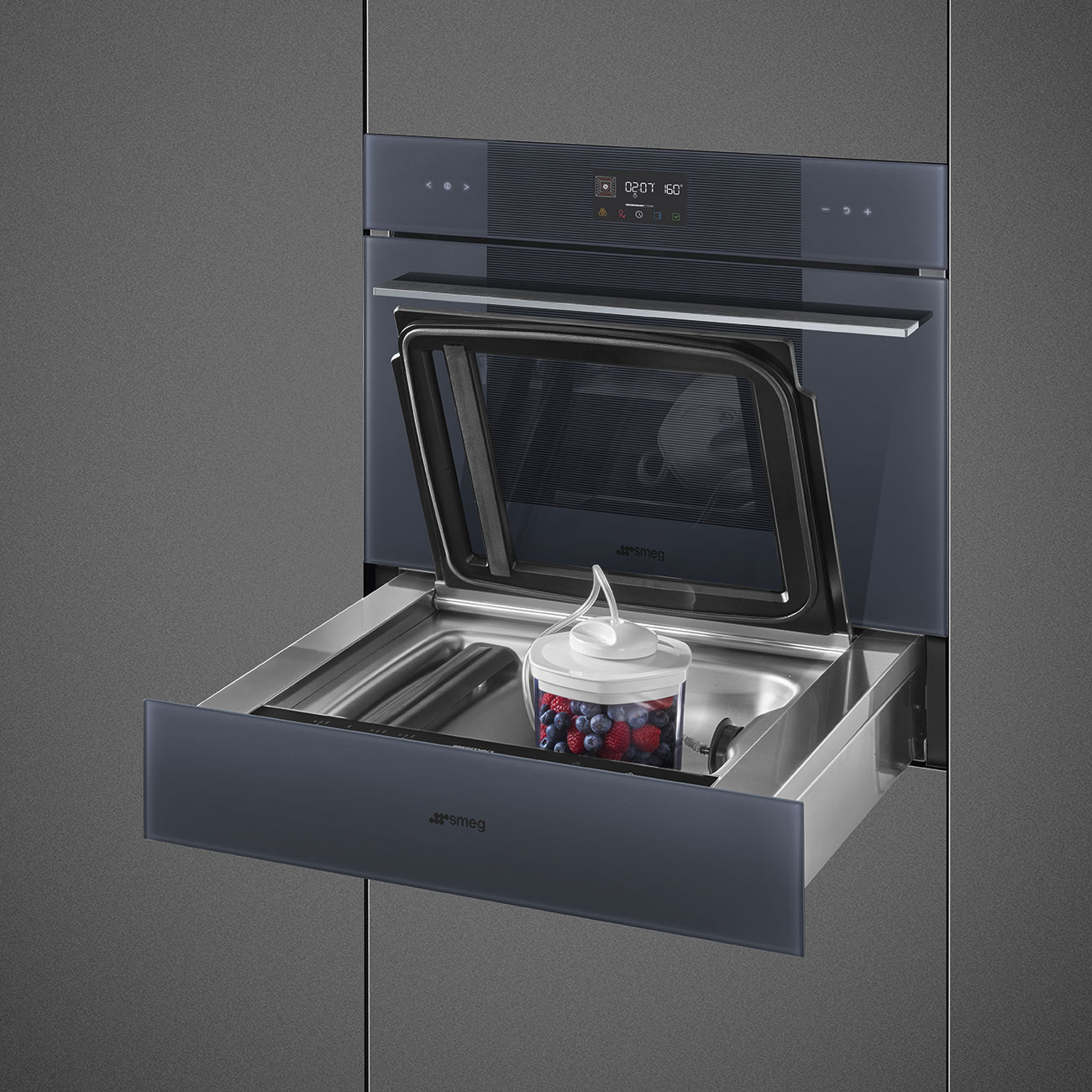картинка Ящик для вакуумирования Smeg CPV115G Neptune Grey   картинка Ящик для вакуумирования Smeg CPV115G Neptune Grey