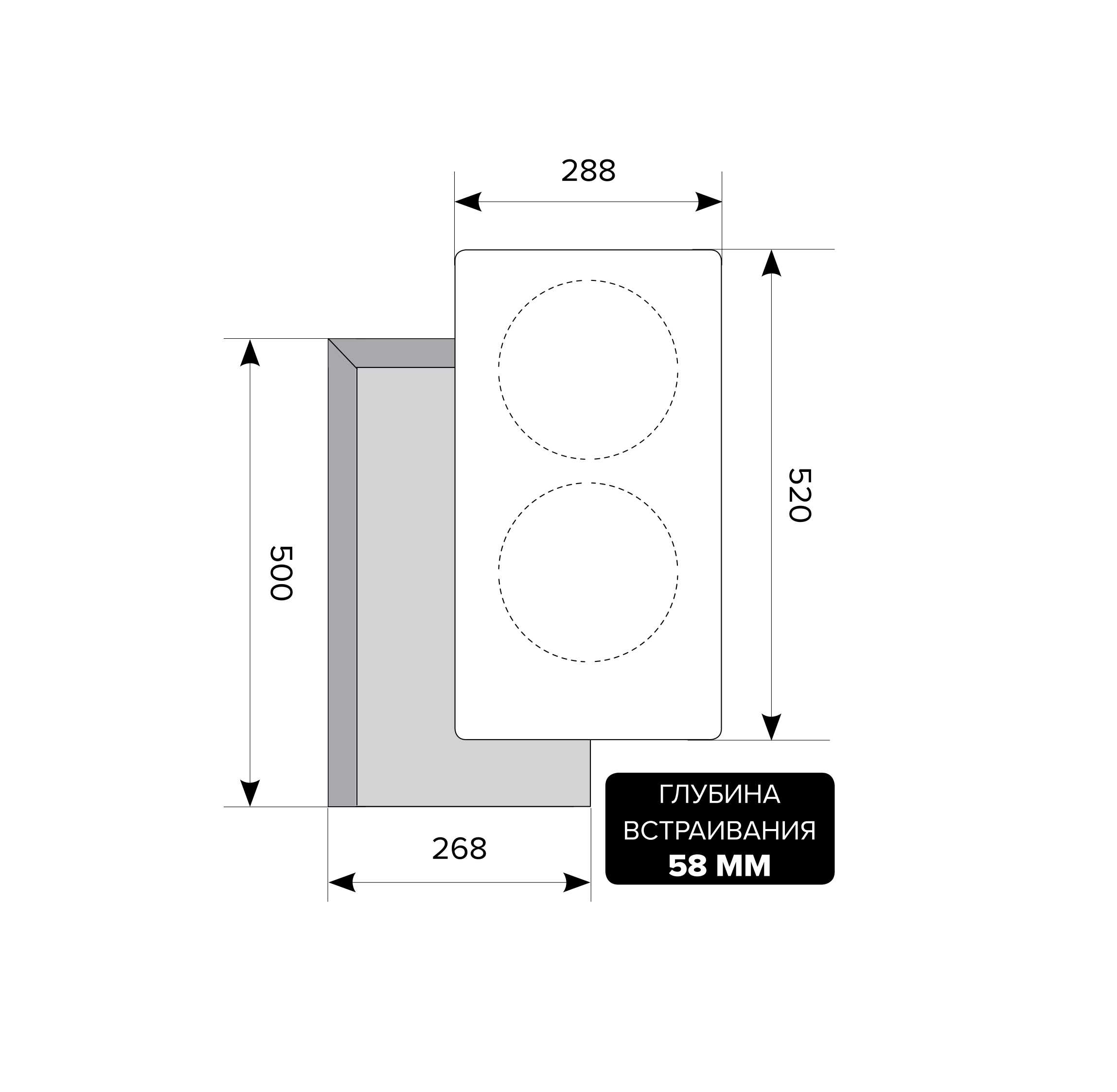 картинка Варочная панель Lex EVI 320-2 BL  картинка Варочная панель Lex EVI 320-2 BL