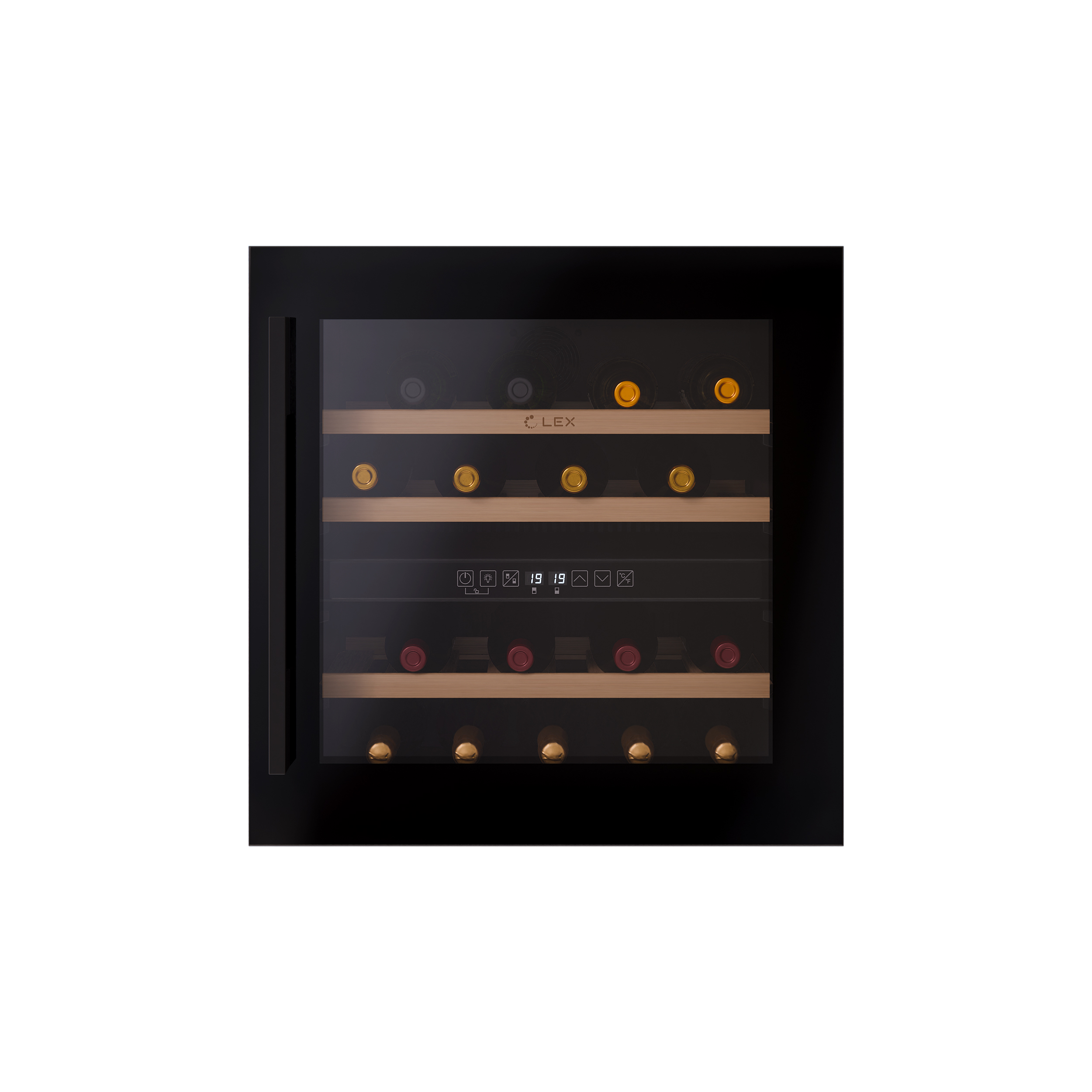 картинка Встраиваемый винный шкаф Lex LWD6036BL dual zone  картинка Встраиваемый винный шкаф Lex LWD6036BL dual zone